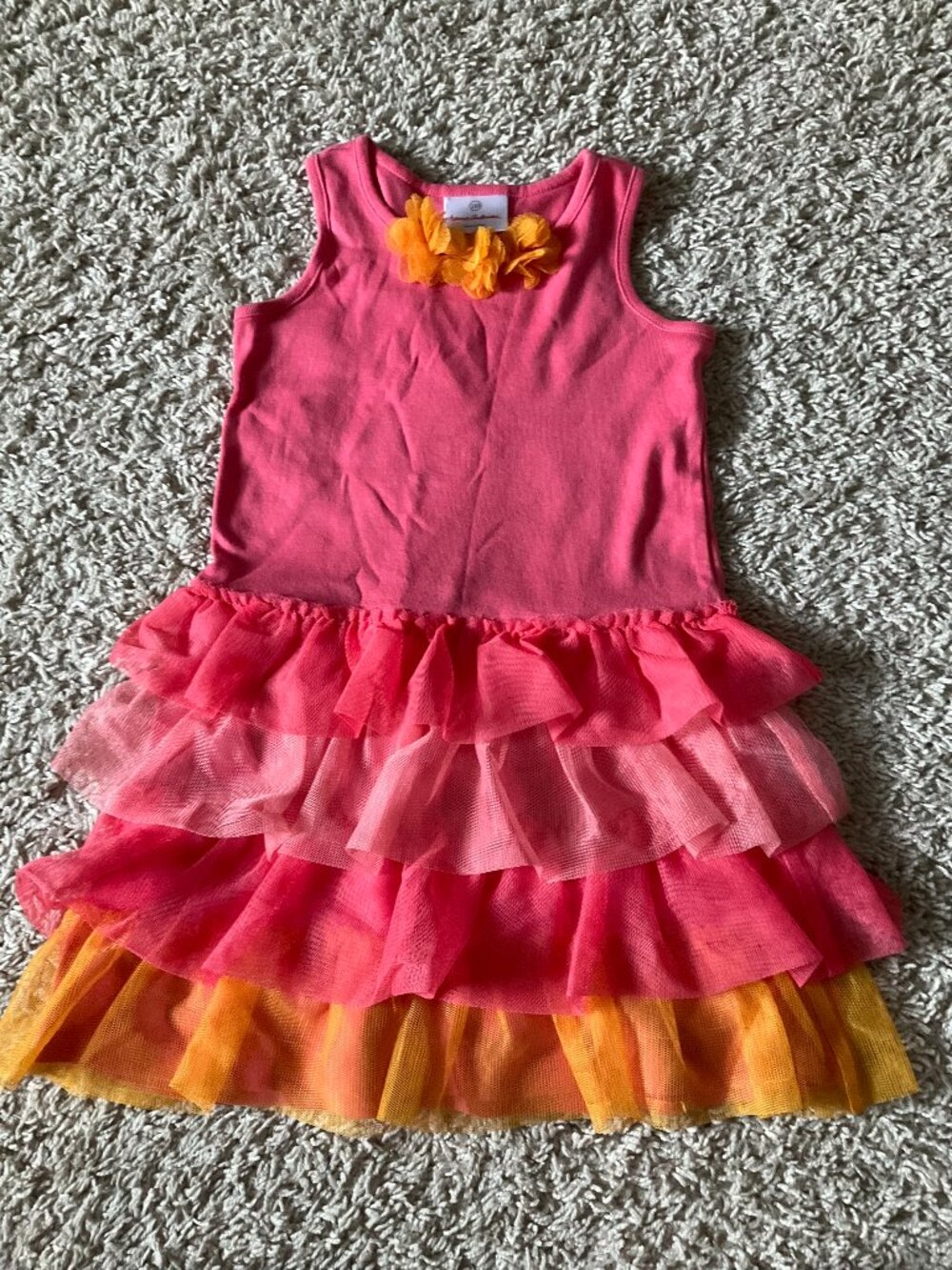 Hanna Andersson Sundress with Ruffle Skirt. Size  110 (US 5). Multicolor.